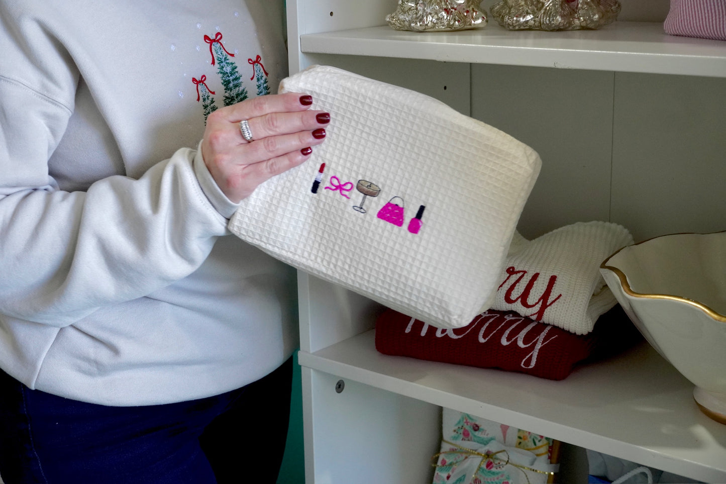 Custom Waffle Travel/Toiletry/Makeup Pouches