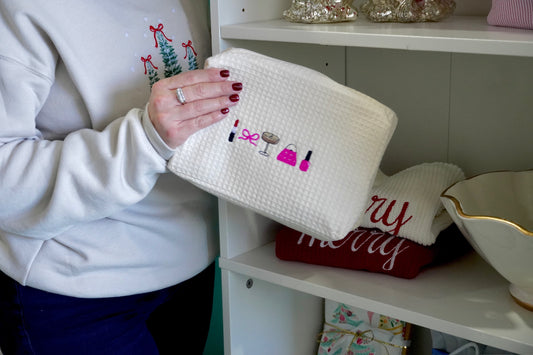 Custom Waffle Travel/Toiletry/Makeup Pouches