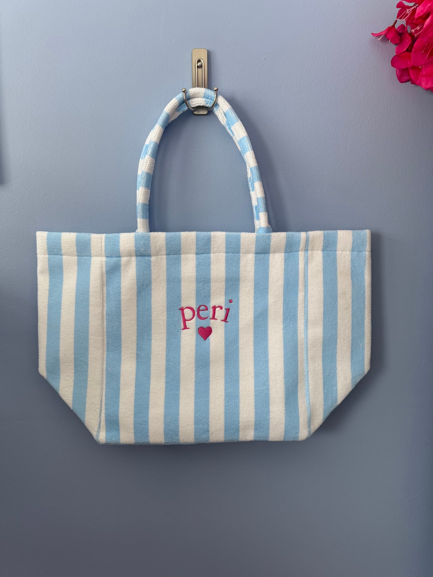 Fleece Terry Striped Tote