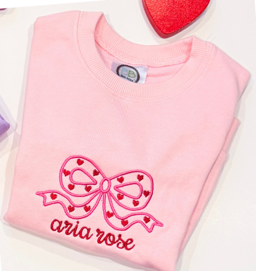 Valentines Bow with Kids Name