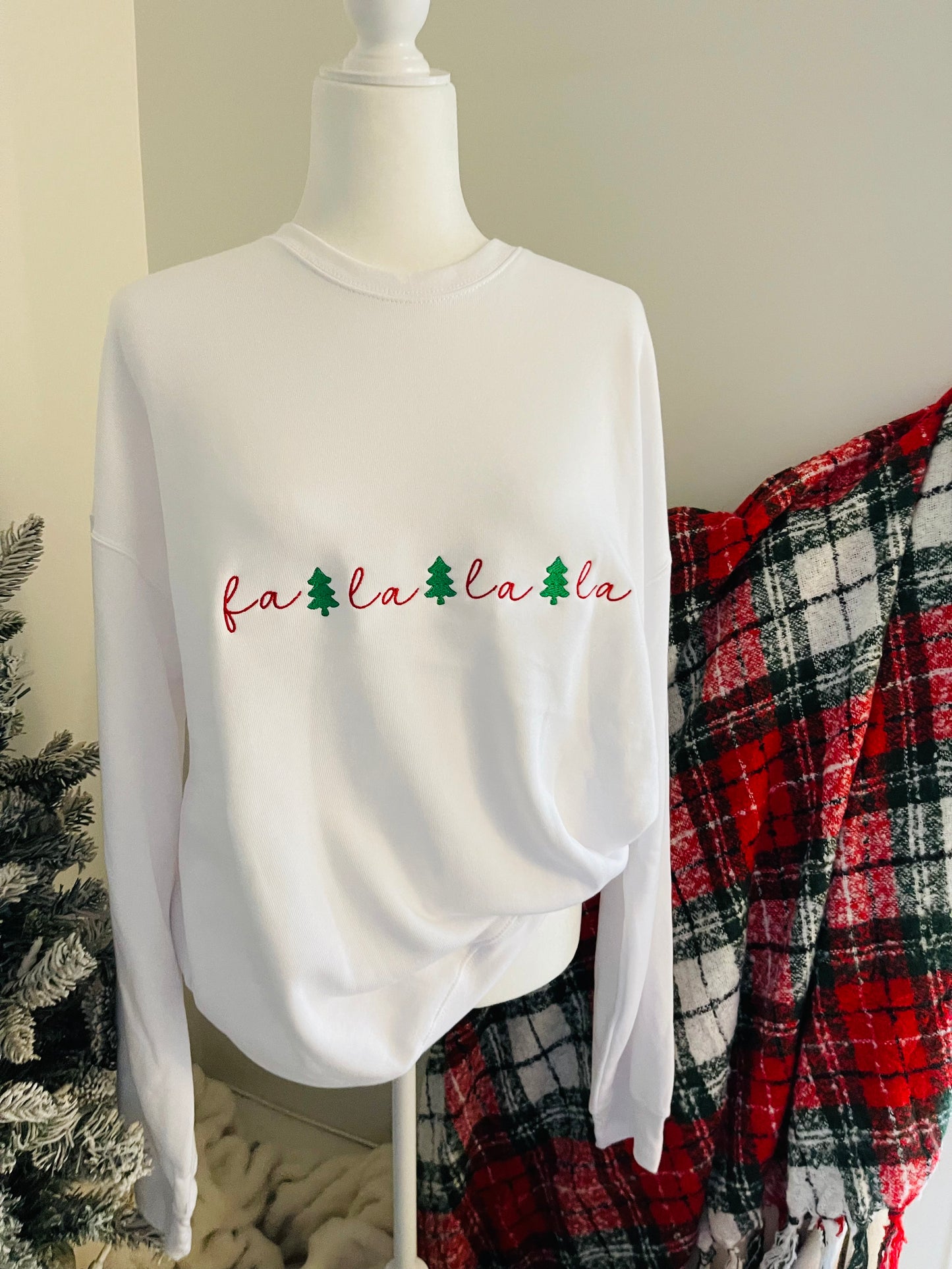 Fa La La La (ADULT) Embroidered Sweatshirt