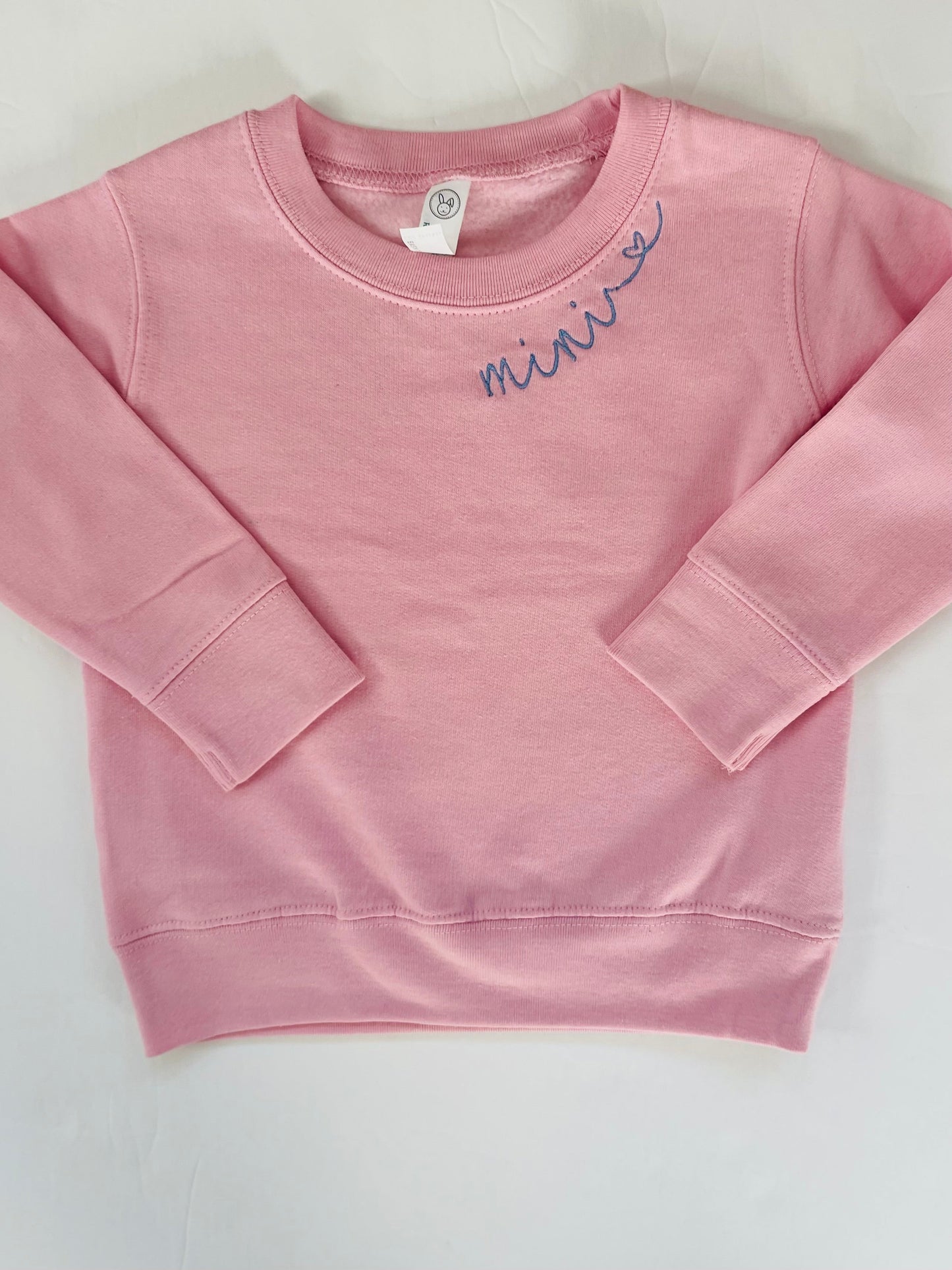 Mama & Mini (SCRIPT LETTERING) Embroidered Sweatshirt