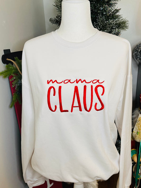 Mama Claus (ADULT) Embroidered Sweatshirt