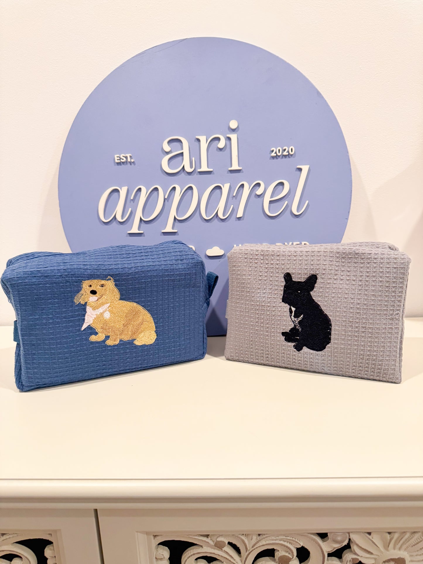 Custom Waffle Travel/Toiletry/Makeup Pouches