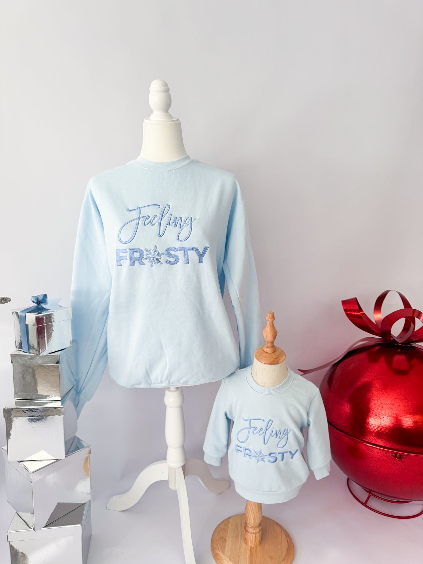 Feelin Frosty Embroidered ADULT SWEATSHIRT
