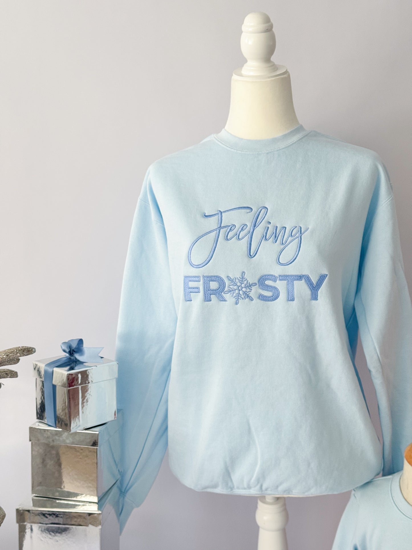 Feelin Frosty Embroidered ADULT SWEATSHIRT
