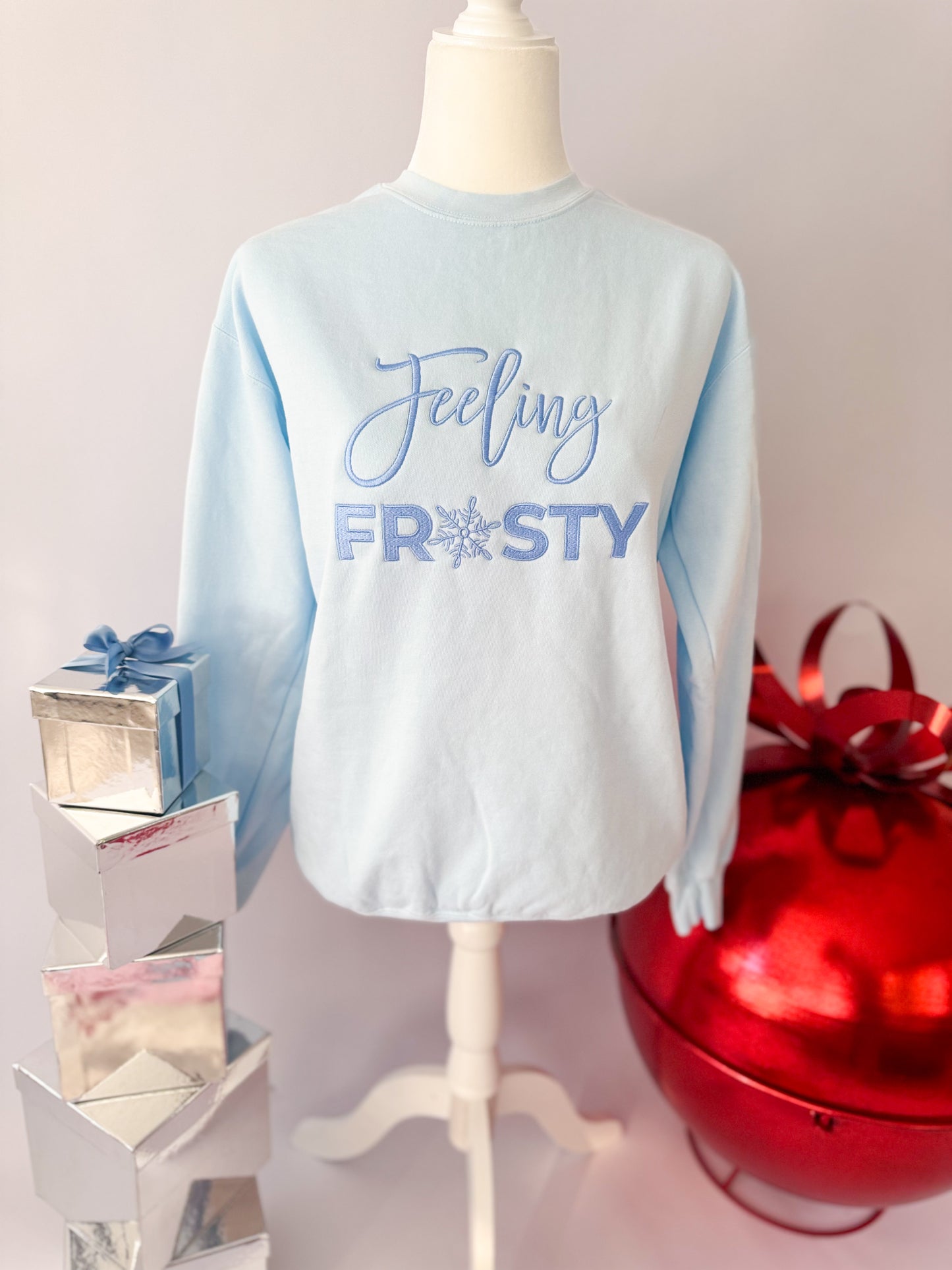 Feelin Frosty Embroidered ADULT SWEATSHIRT