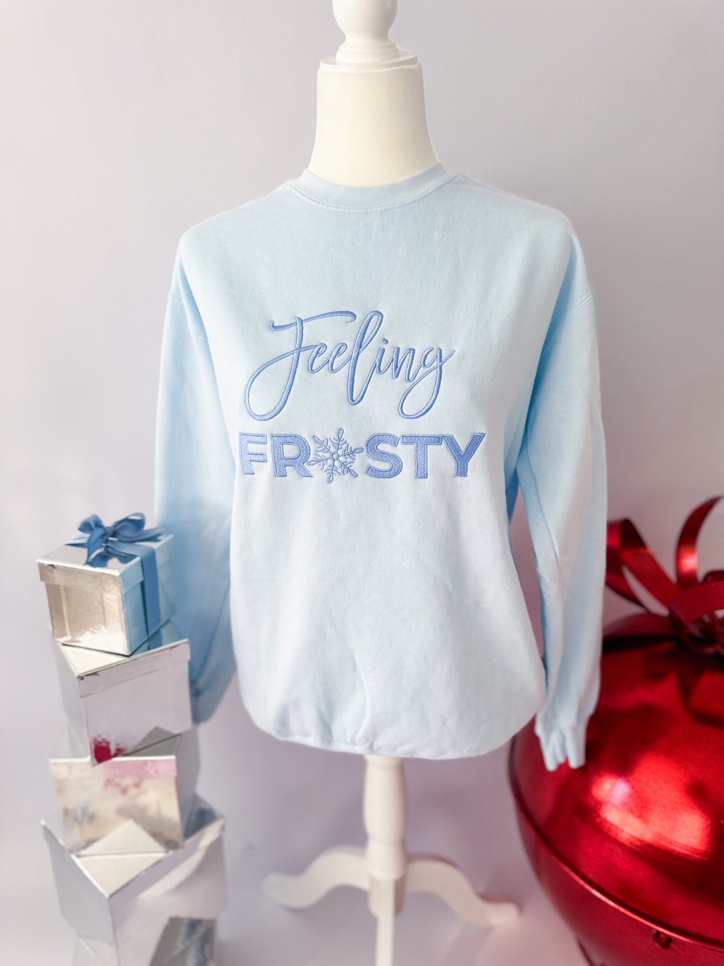 Feelin Frosty Embroidered ADULT SWEATSHIRT