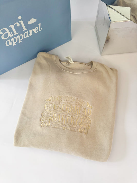 Gingerbread Bakery Embroidered ADULT SWEATSHIRT