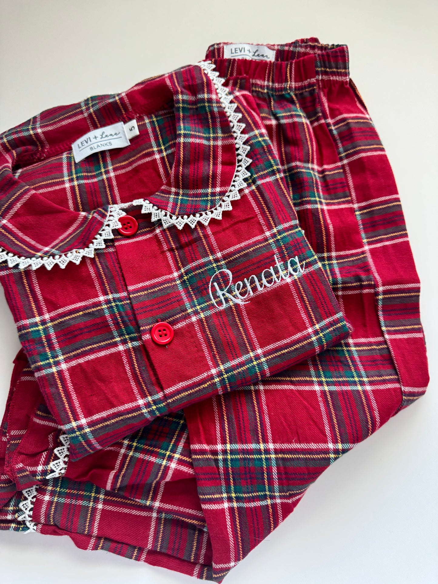 Holiday PJs Toddler (Red & Plaid)