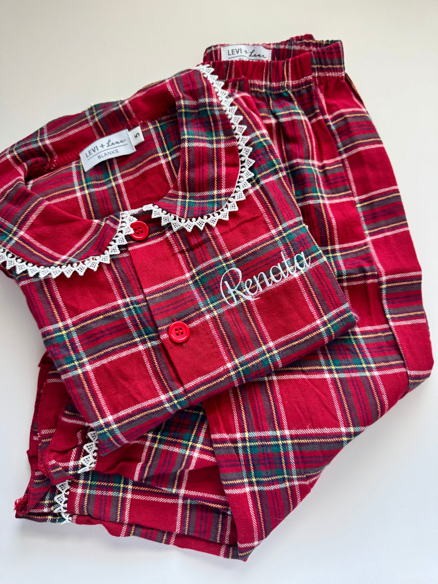 Holiday PJs Toddler (Red & Plaid)