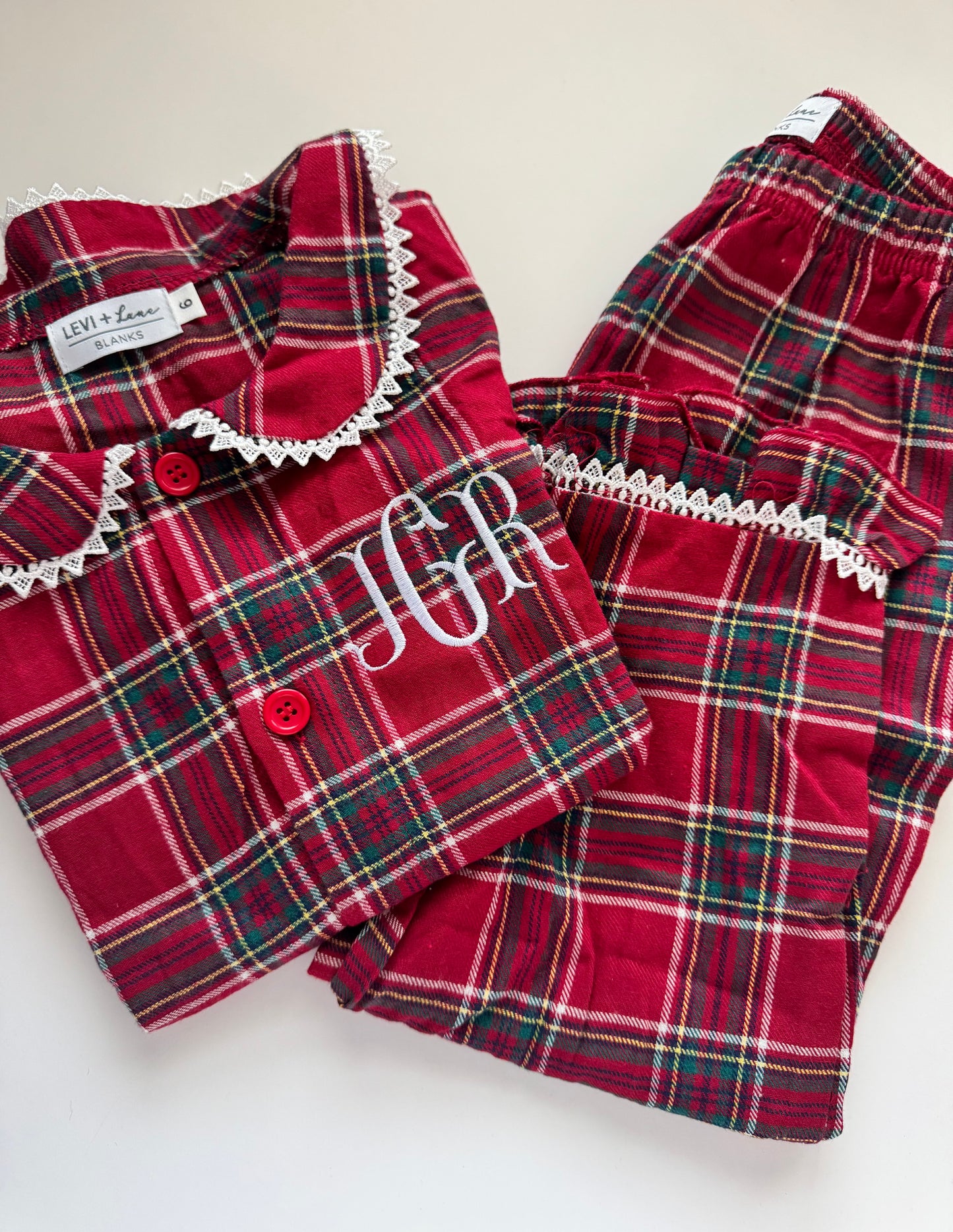 Holiday PJs Toddler (Red & Plaid)