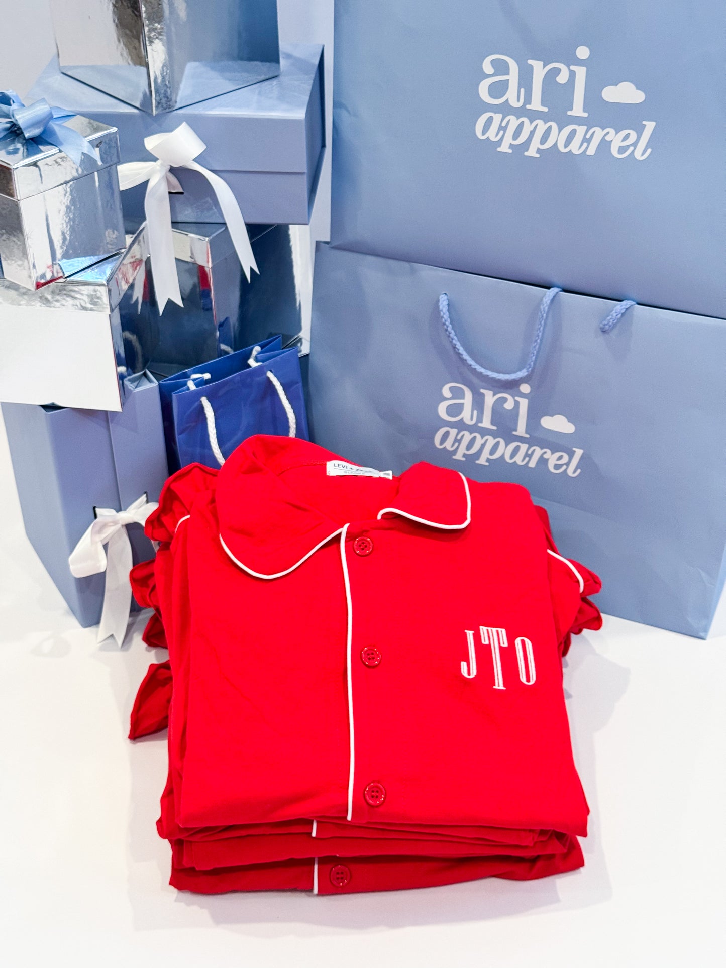 Holiday PJs Adult RED SOLID