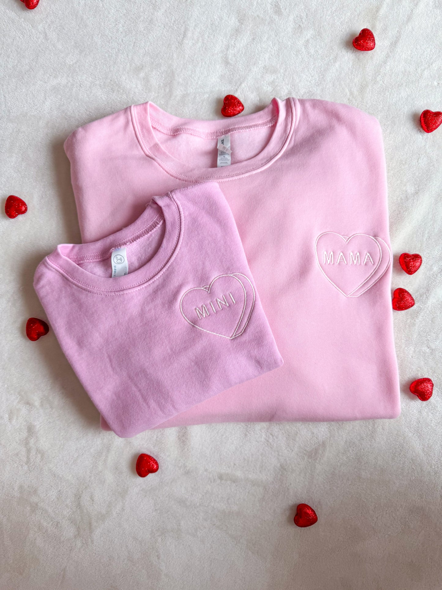 Candy Heart - MAMA & MINI - Embroidered Sweatshirt