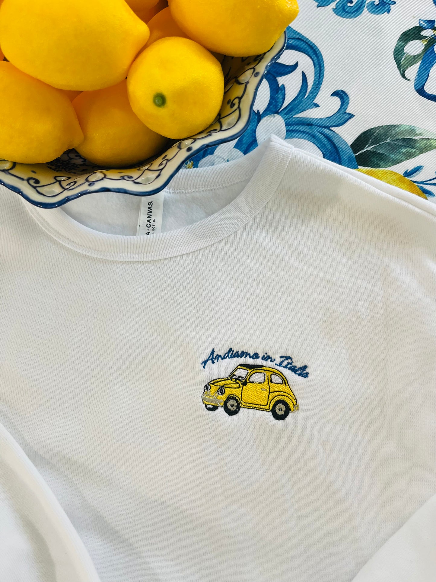 Andiamo in Italia Embroidered Sweatshirt