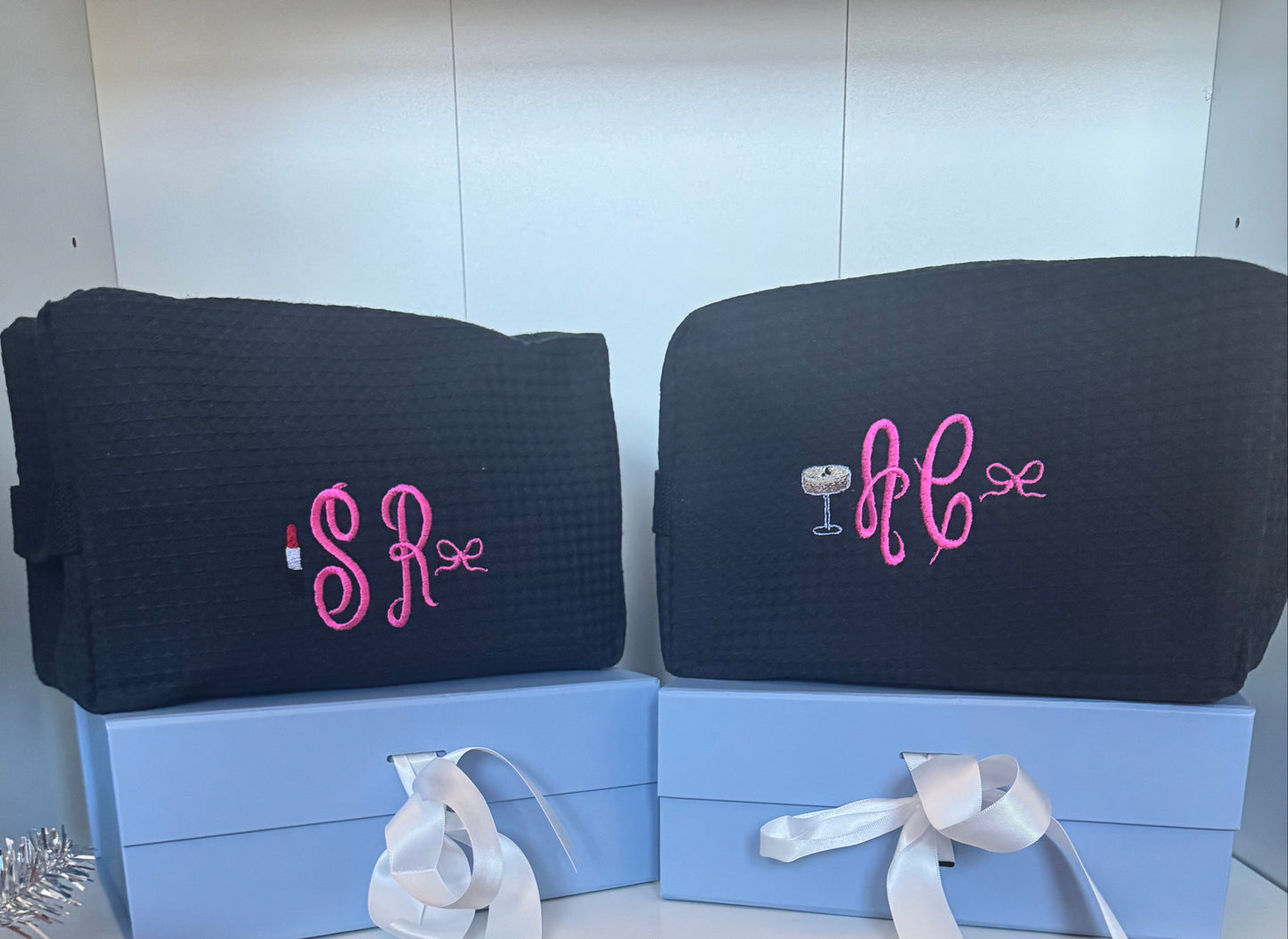 Custom Waffle Travel/Toiletry/Makeup Pouches