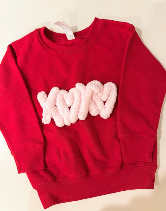 XOXO 3D Embroidered Sweatshirt (KIDS)