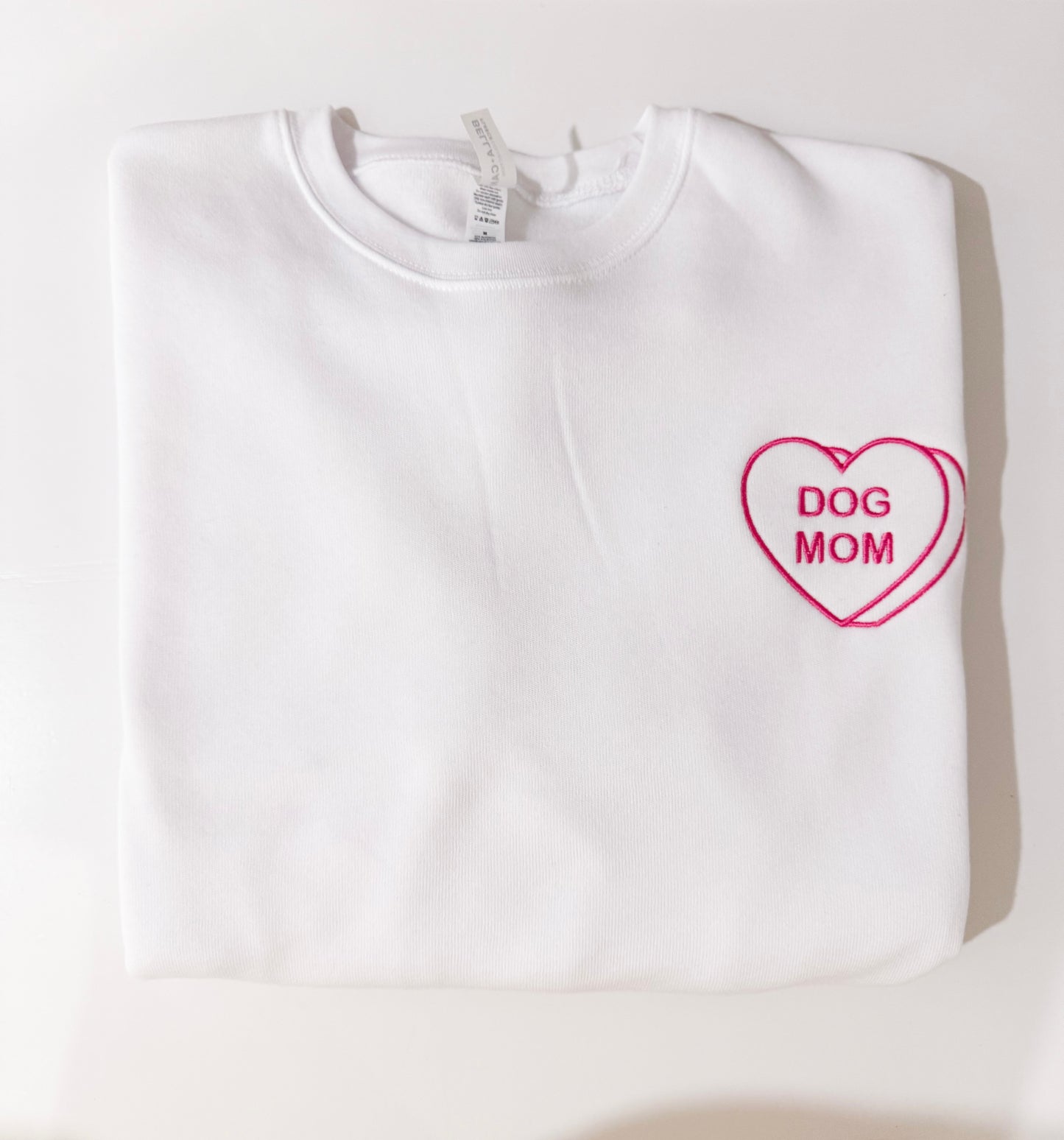 Candy Heart - DOG MOM - Embroidered Sweatshirt
