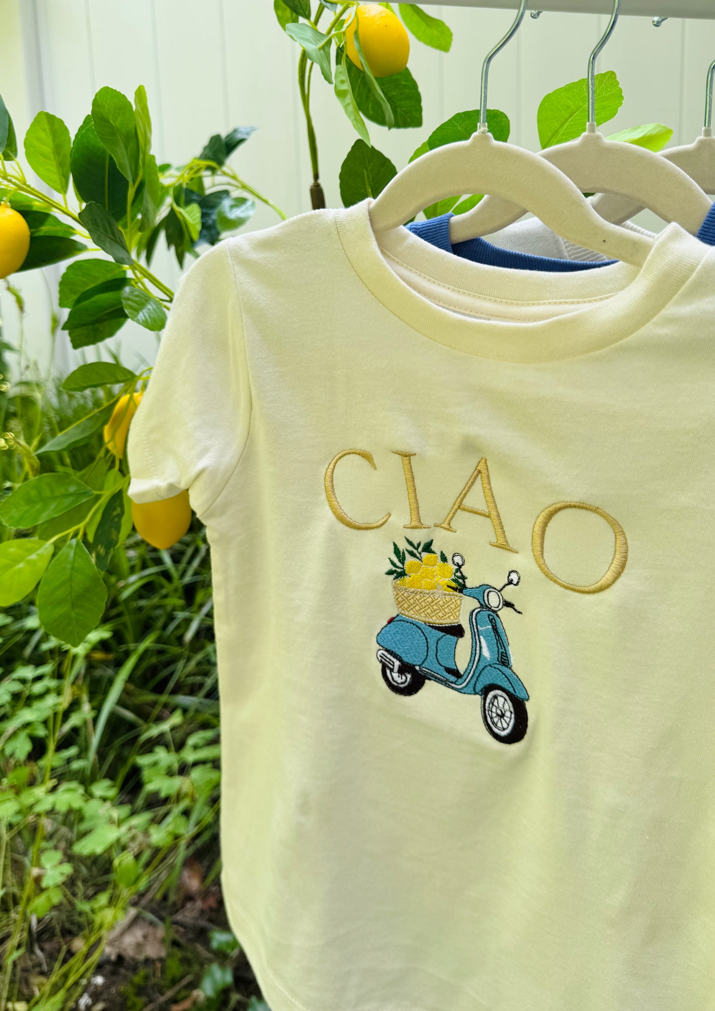 Ciao with Vespa Embroidered KIDS SWEATSHIRT/T-SHIRT