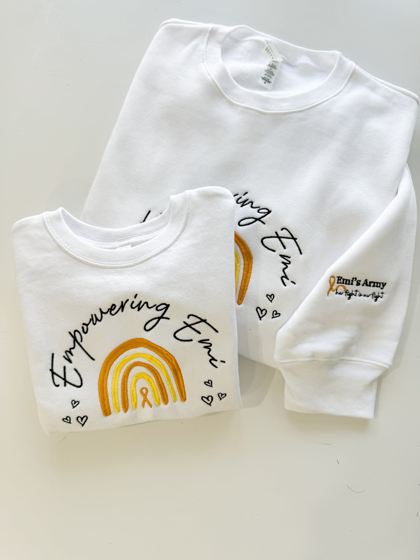 🎗️Empowering Emi 🎗️ Embroidered SWEATSHIRT (ADULTS)