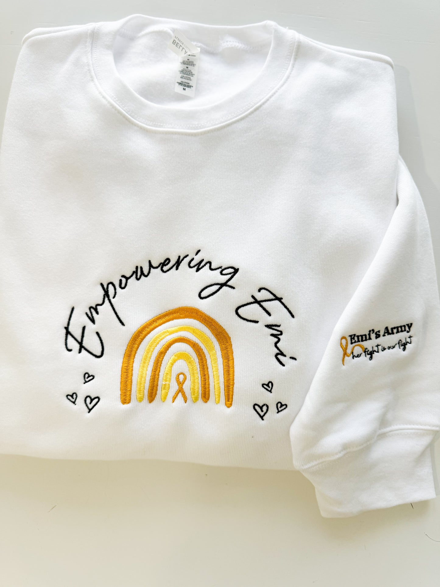 🎗️Empowering Emi 🎗️ Embroidered SWEATSHIRT (ADULTS)