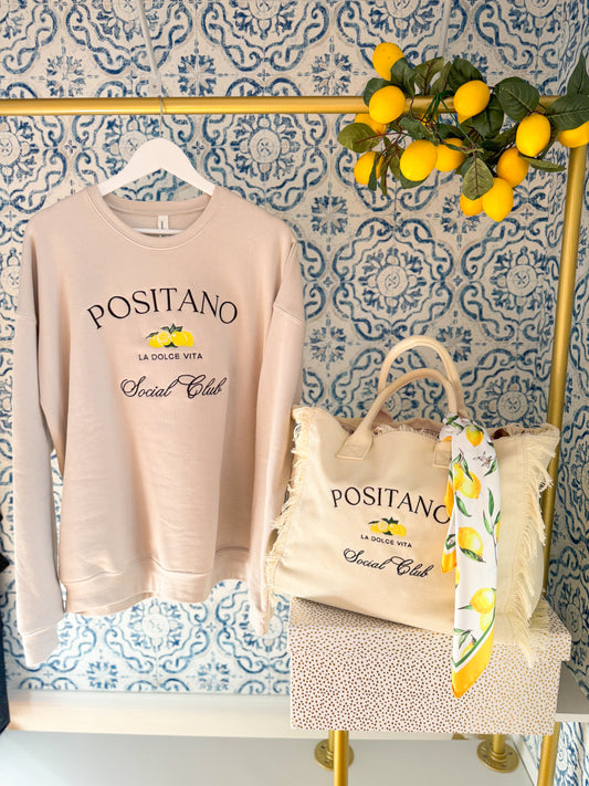 Positano Social Club Embroidered SWEATSHIRT