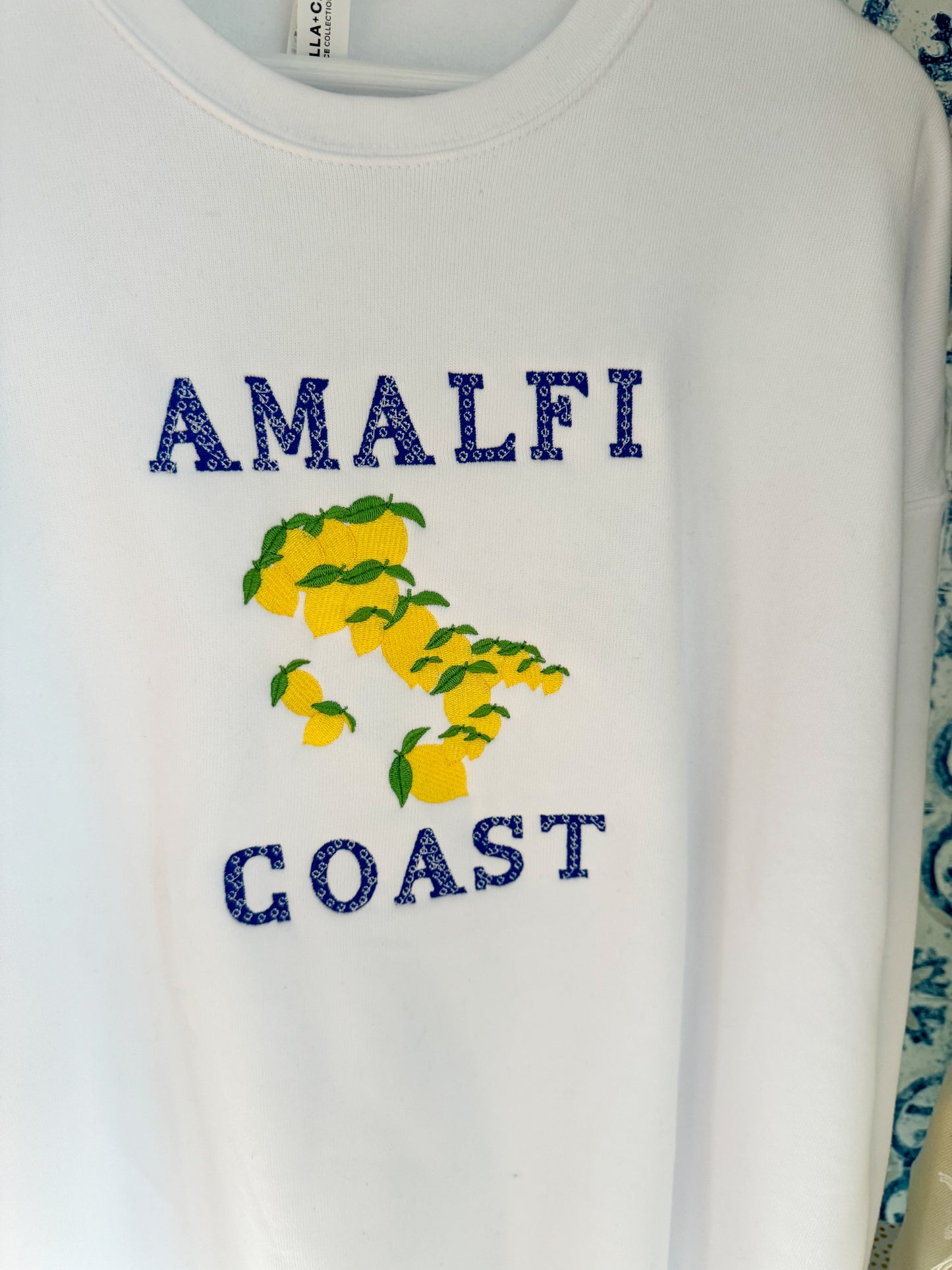 Amalfi Coast Embroidered Sweatshirt