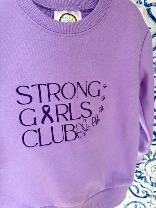 Strong Girls Club 💜 Embroidered Sweatshirt (ADUTLS)