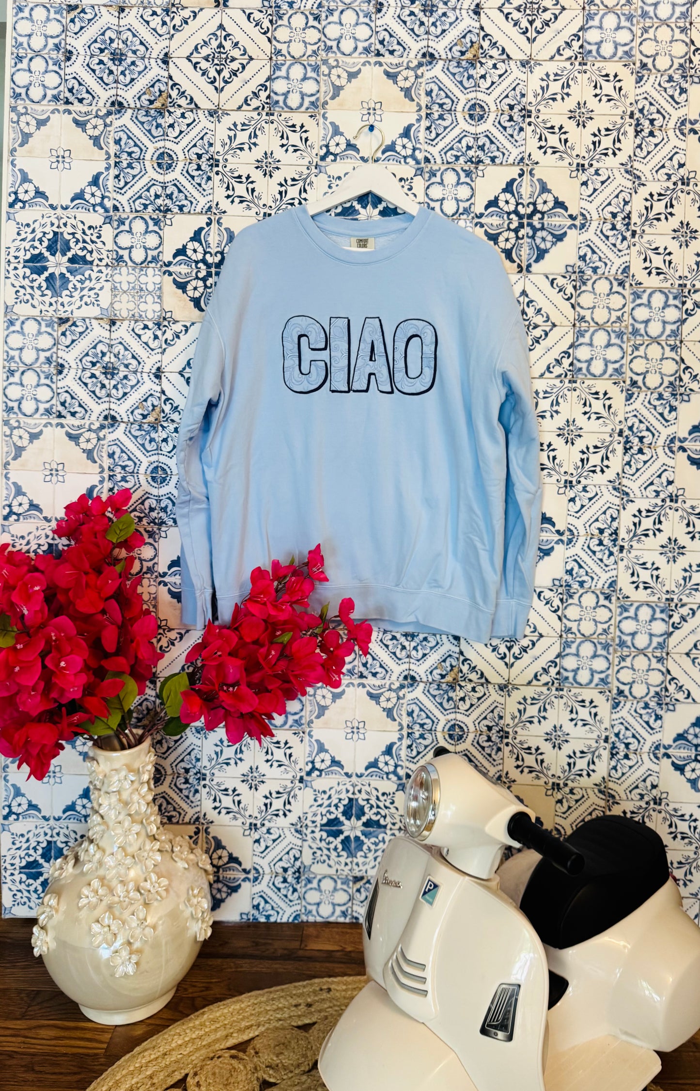CIAO Embroidered ADULT SWEATSHIRT/T-SHIRT