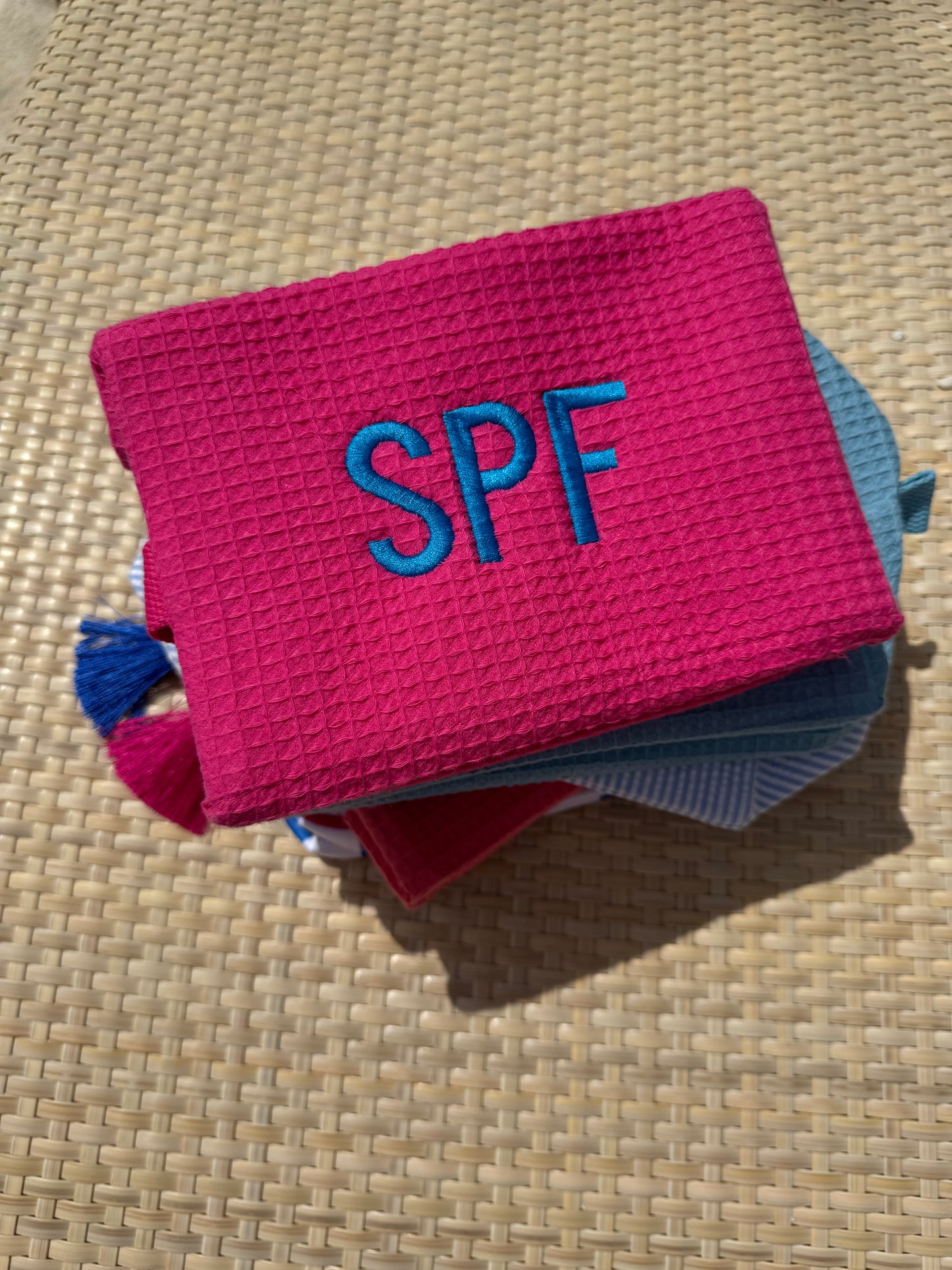 Custom Waffle Travel/Toiletry/Makeup Pouches