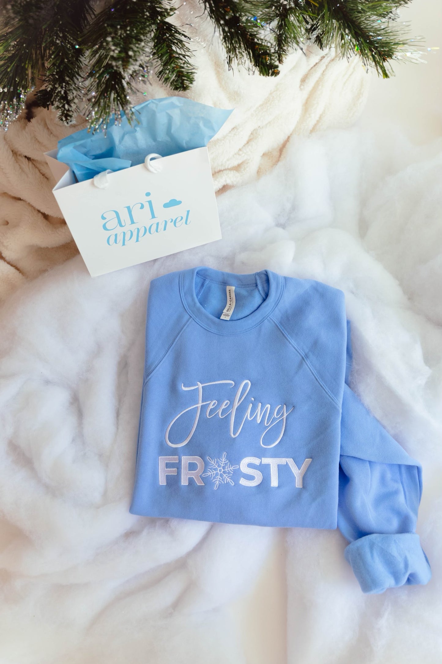 Feelin Frosty Embroidered ADULT SWEATSHIRT