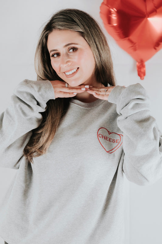 Candy Heart - CHEESE- Embroidered Sweatshirt