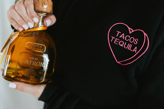 Candy Heart - TACOS & TEQUILA - Embroidered Sweatshirt