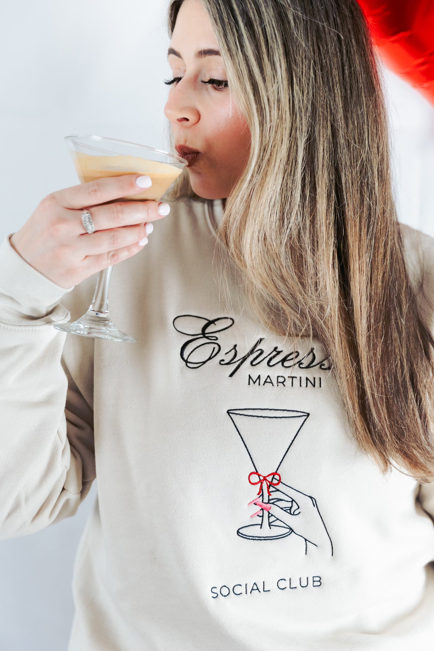 Espresso Martini Social Club Embroidered Sweatshirt
