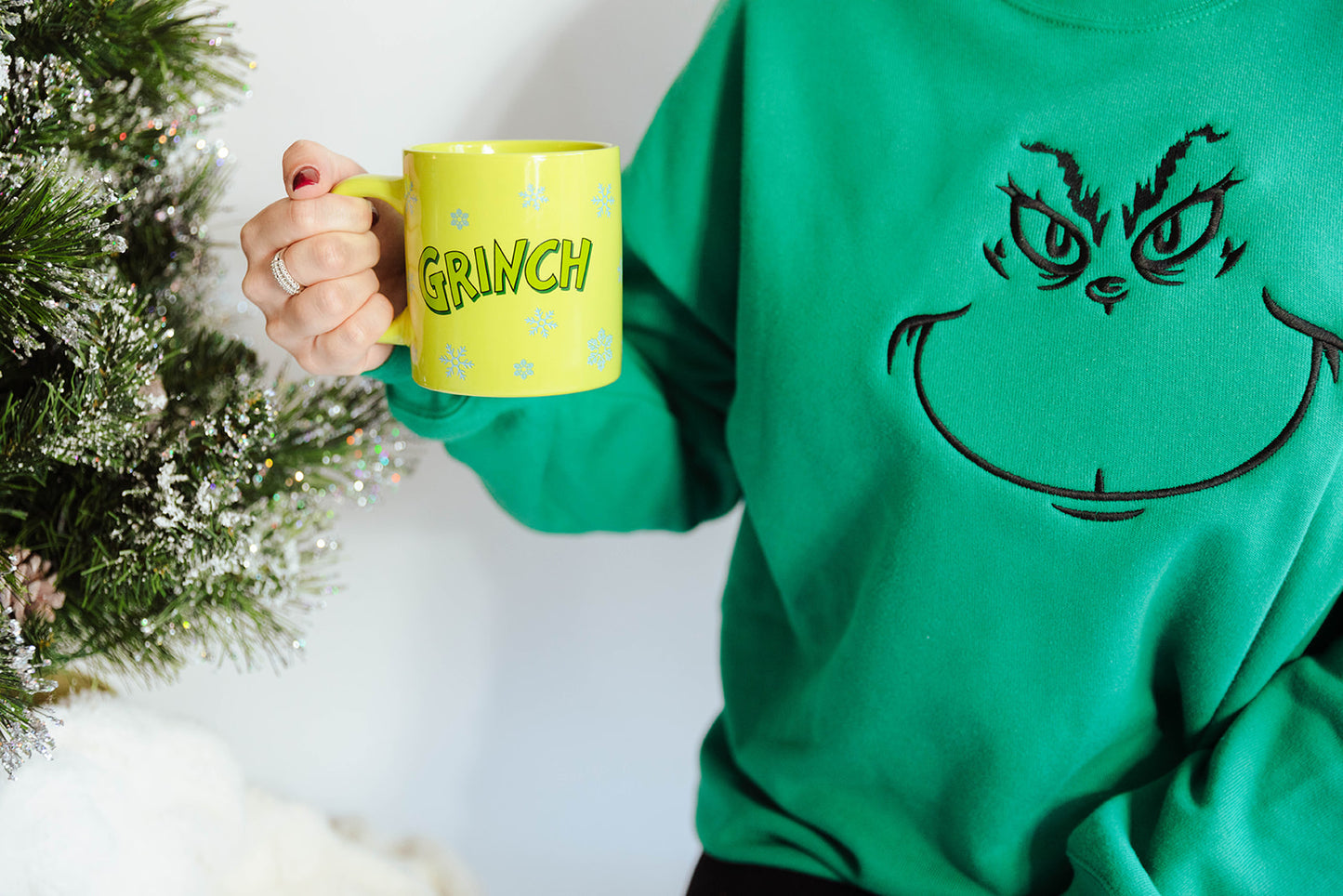 The Grinch Embroidered ADULT SWEATSHIRT
