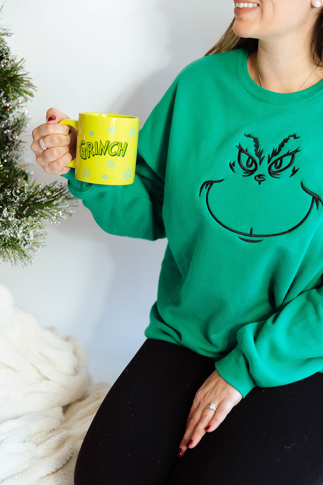 The Grinch Embroidered ADULT SWEATSHIRT
