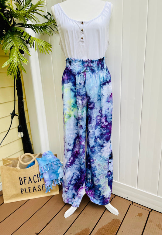 Mermaizing Hand Dyed Summer Palazzo Pants